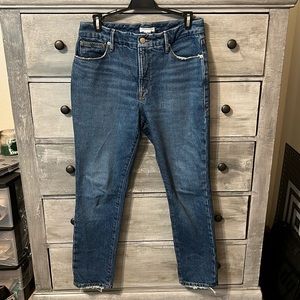 Good American straight leg blue jean